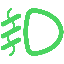 Front fog light indicator (green)