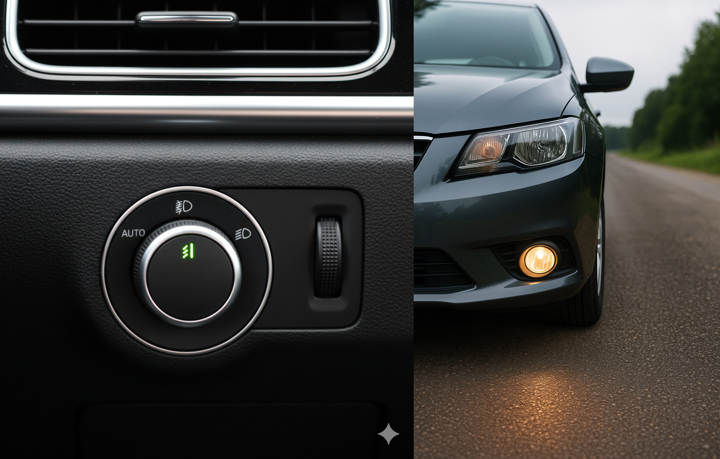 Switch with front fog light active