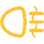 Rear fog indicator (amber)