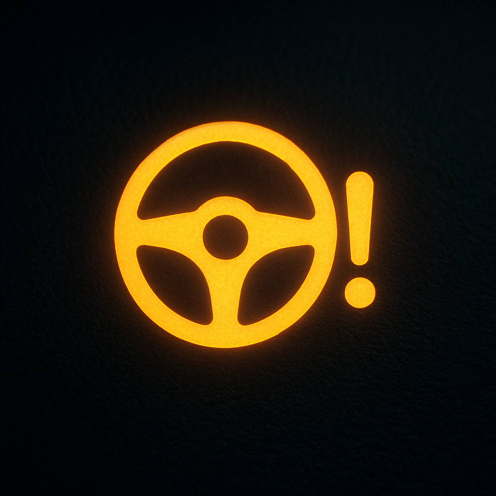 Amber power steering warning symbol