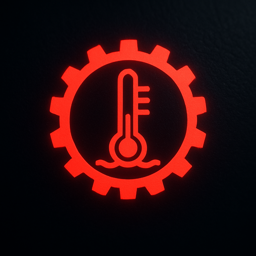 Transmission temperature warning symbol