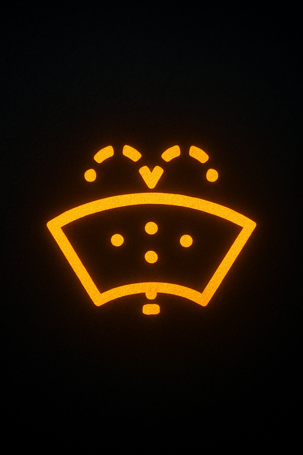 Amber washer fluid low warning symbol